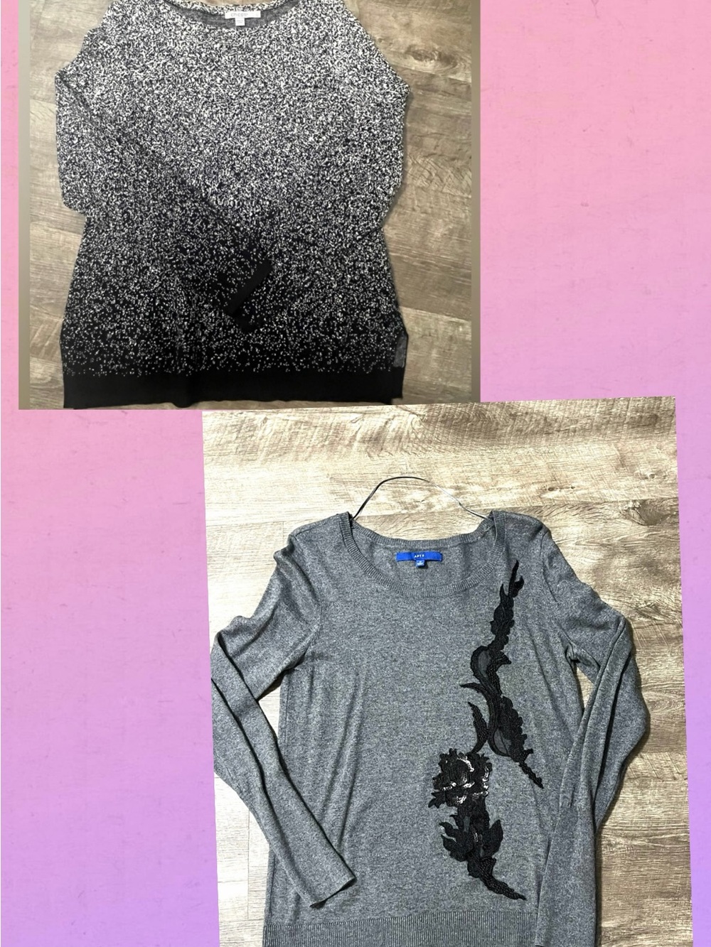 Women’s sweaters size medium
Apt. 9 
Chicos